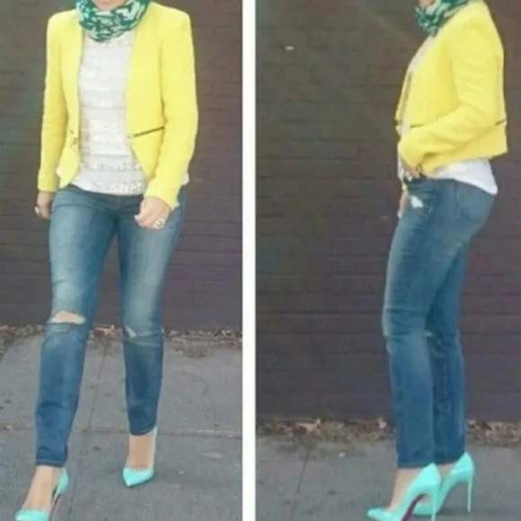 Yellow cropped jacket - Picture 10 of 10